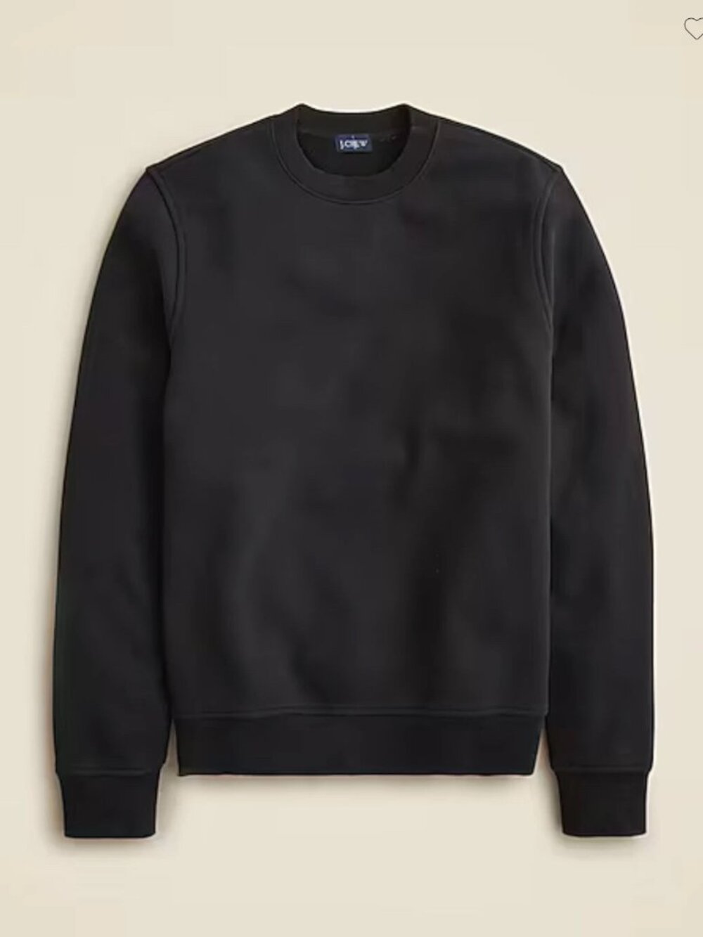 J. Crew Men's 11 oz Summit Crewneck Sweatshirt Black Large NEW